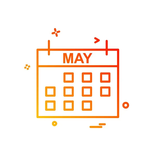 Calender Icon Design Vector — Stock Vector