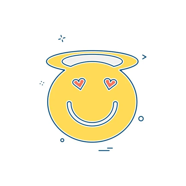 Emoji Icon Design Vektorillustration — Stockvektor