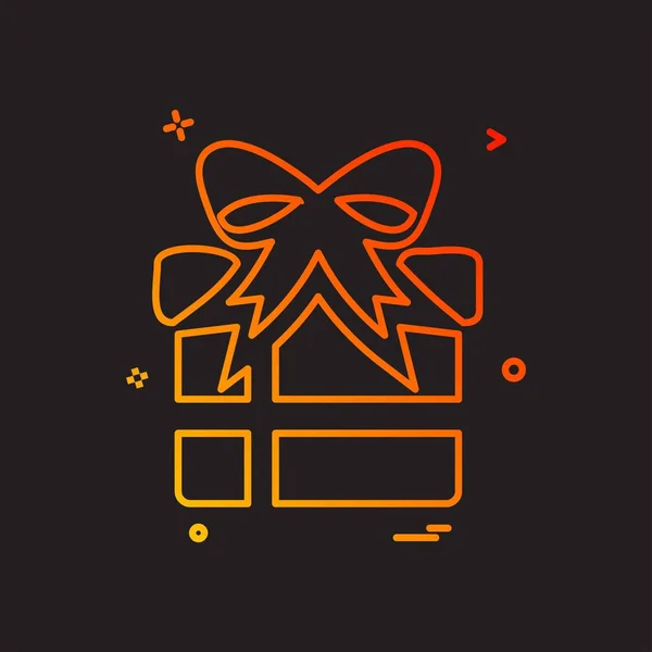 Giftbox Icono Diseño Vector — Vector de stock