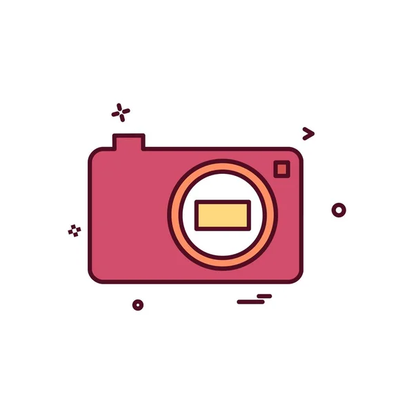 Camera Icon Design Vector — Stock Vector