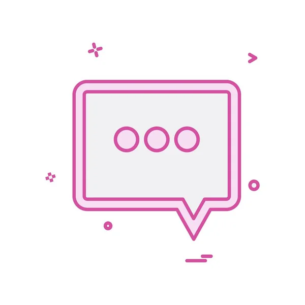 Chat Pictogram Ontwerp Vector — Stockvector