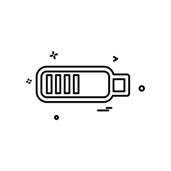 Vektor Návrhu Ikon Baterie — Stockový vektor