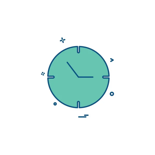 Reloj Hora Fecha Icono — Vector de stock