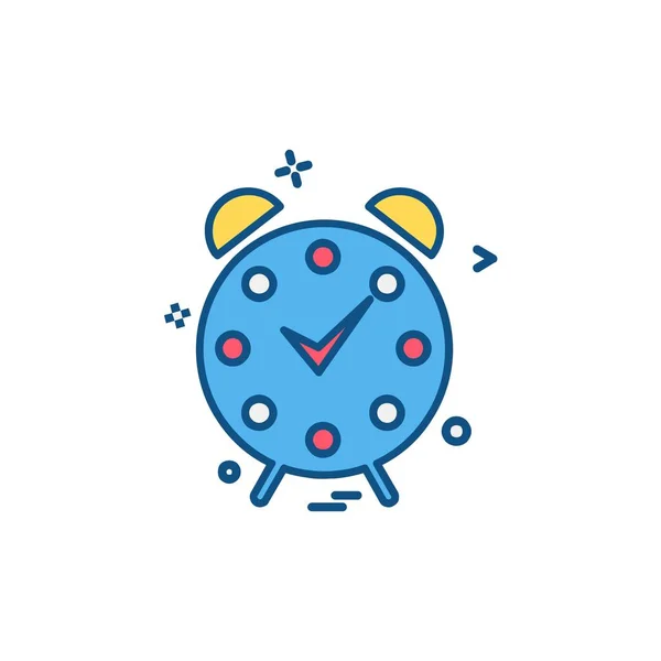 Reloj Icono Plano Vector Ilustración — Archivo Imágenes Vectoriales