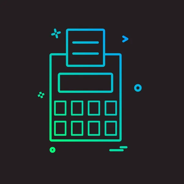 Ontwerp Van Rekenmachine Pictogram Vector — Stockvector