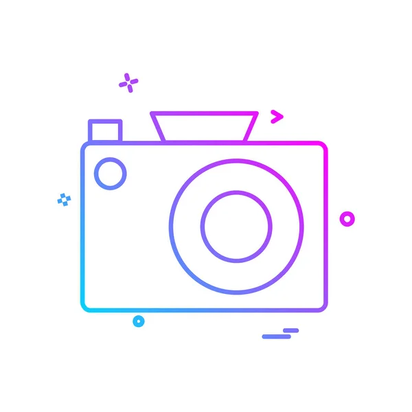 Camera Icon Design Vector — Stock Vector