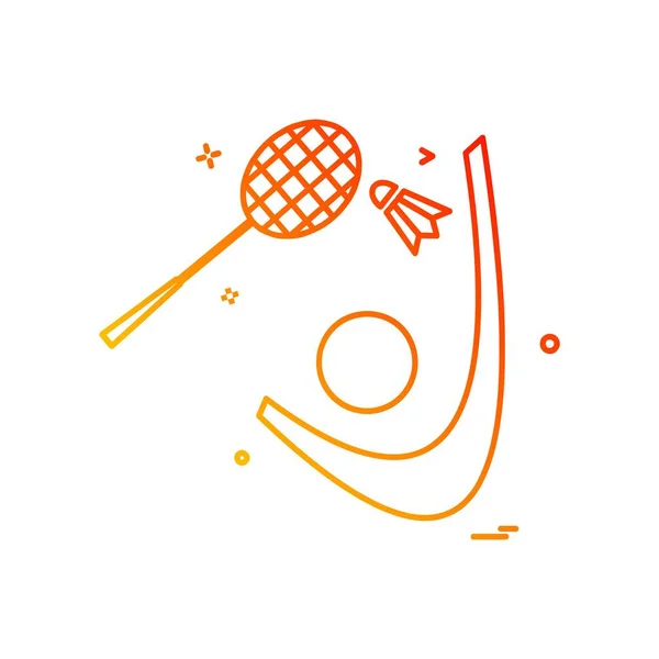 Badminton Icône Design Vecteur — Image vectorielle