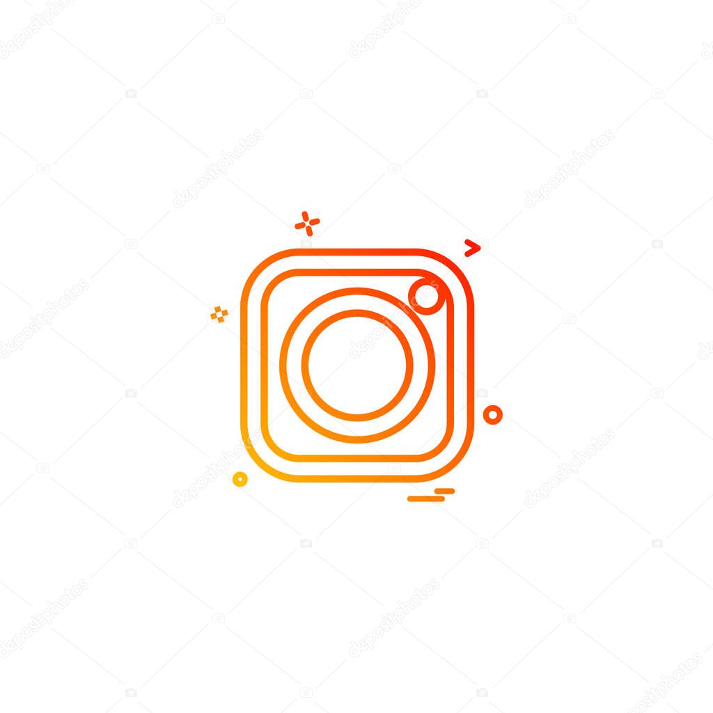 Instagram icon design vector