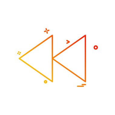 Sol simgesi tasarım, renkli vektör çizim