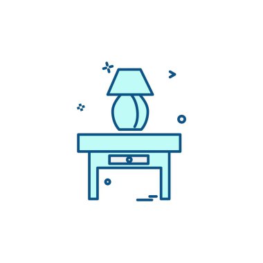 Mobilya simge tasarlamak vektör 