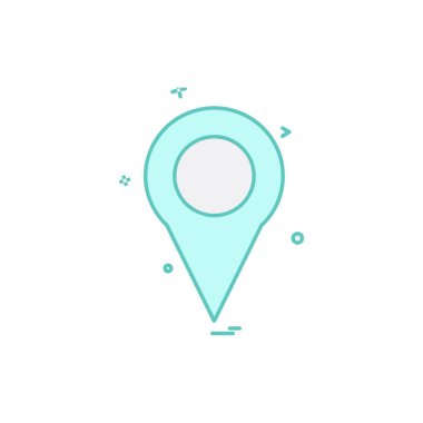 Gezinti simgesi tasarım, renkli vektör çizim