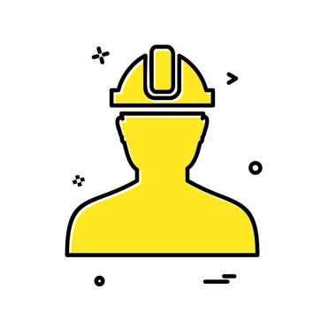 Erkek avatar simge tasarlamak vektör