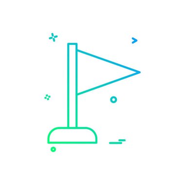 bayrak yer kazanan simge vektör tasarımı