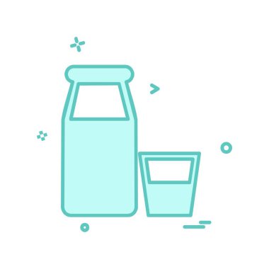 Şişe simgesi tasarım, renkli vektör çizim