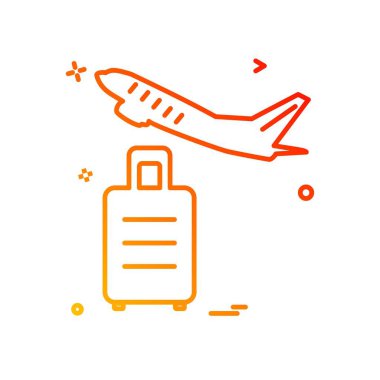 Seyahat simgesi tasarım vektörü