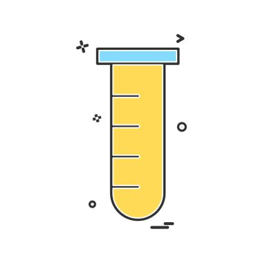 Tüp simgesi tasarım, renkli vektör çizim