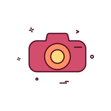 Kamera simgesi tasarım vektörü