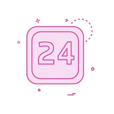 24 tarihi takvim simge tasarlamak vektör