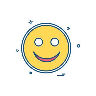 Mutlu Emoji simge tasarlamak vektör
