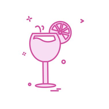 İçki simgesi tasarım, renkli vektör çizim 