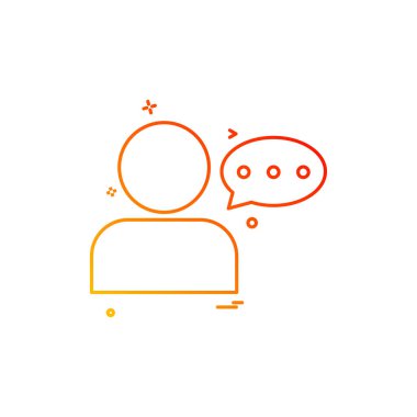 Kullanıcı Masaj Masaj sohbet simge vektör tasarımı