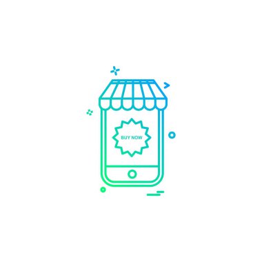 Mobil simge tasarım vektörü 