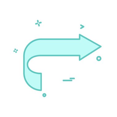 Sağ ok simge tasarlamak vektör