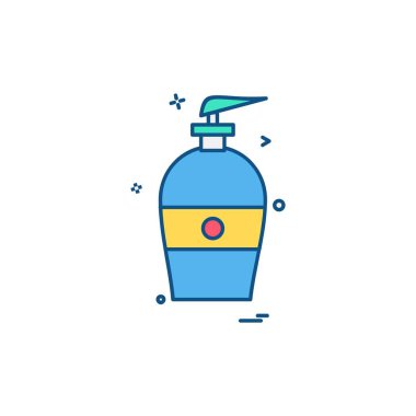 Şişe simgesi tasarım, renkli vektör çizim