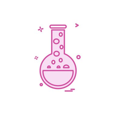 kabı şişesi laboratuvar simge vektör tasarımı