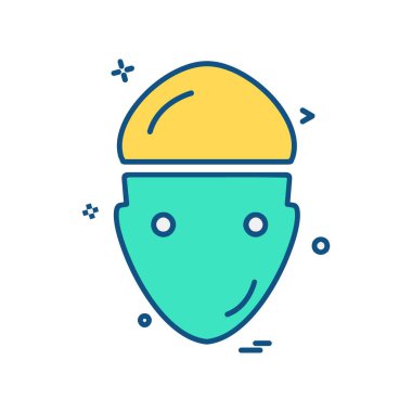 Çalışma araçlar simgesi tasarım, renkli vektör çizim 