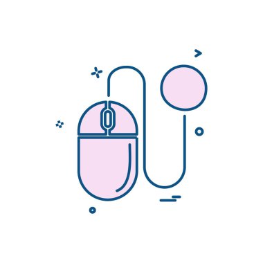 Bilgisayar fare düz simge vektör çizim 