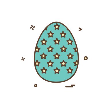 Yumurta Paskalya dini ikon vektör tasarımı