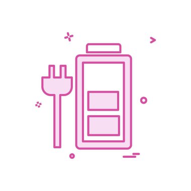 Batarya simgesi tasarım vektörü