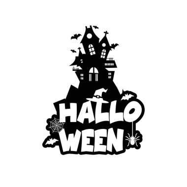 Cadılar Bayramı tasarım tipografi ve beyaz arka plan vektör ile 