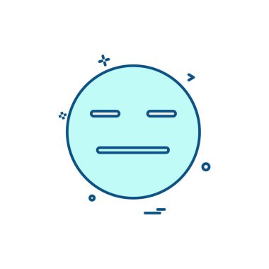 Emoji simgesi tasarım, renkli vektör çizim