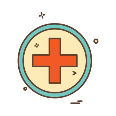 Tıbbi simge tasarım, renkli vektör çizim