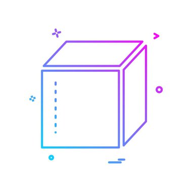 simge vektör tasarım çizim kutusu teslim kapalı