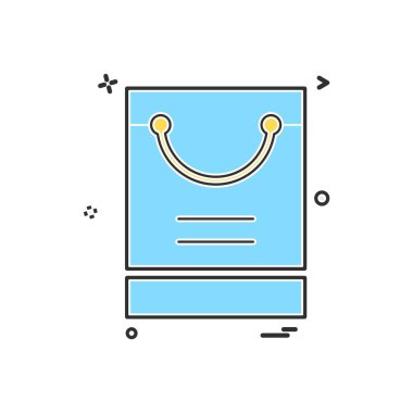 Alışveriş çantası simge tasarlamak vektör 