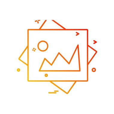 Resim simge tasarlamak vektör 