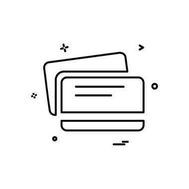 Kredi kartı simge tasarlamak vektör 