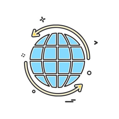 Küre simge tasarlamak vektör