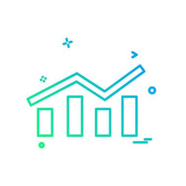 İş grafiği düz simge vektör çizim 