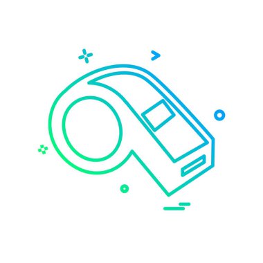 Islık simgesi tasarım vektörü