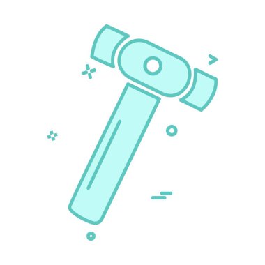 Çalışma araçlar simgesi tasarım, renkli vektör çizim 