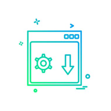 Web yerleşim simgesi tasarım vektörü