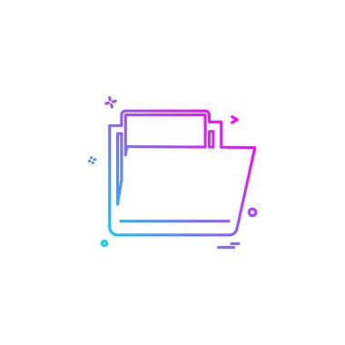 Klasör simge tasarlamak vektör