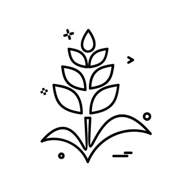 Bitki simgesi tasarım vektörü