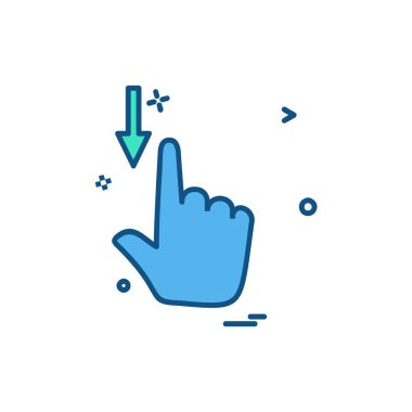 El simgesi tasarım, renkli vektör çizim