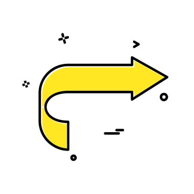 Sağ ok simge tasarlamak vektör