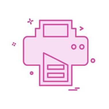 Yazıcı simgesi tasarım vektörü